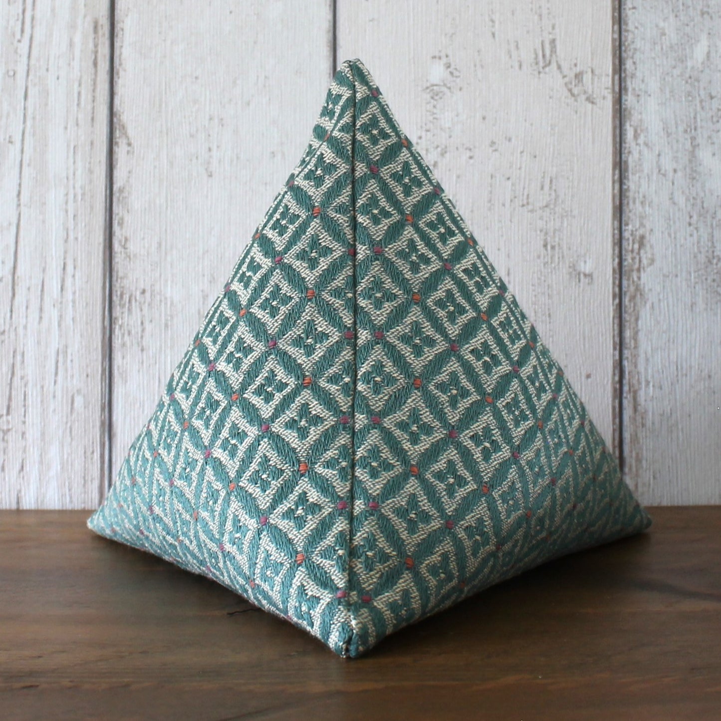 Green and Cream Fabric Doorstop