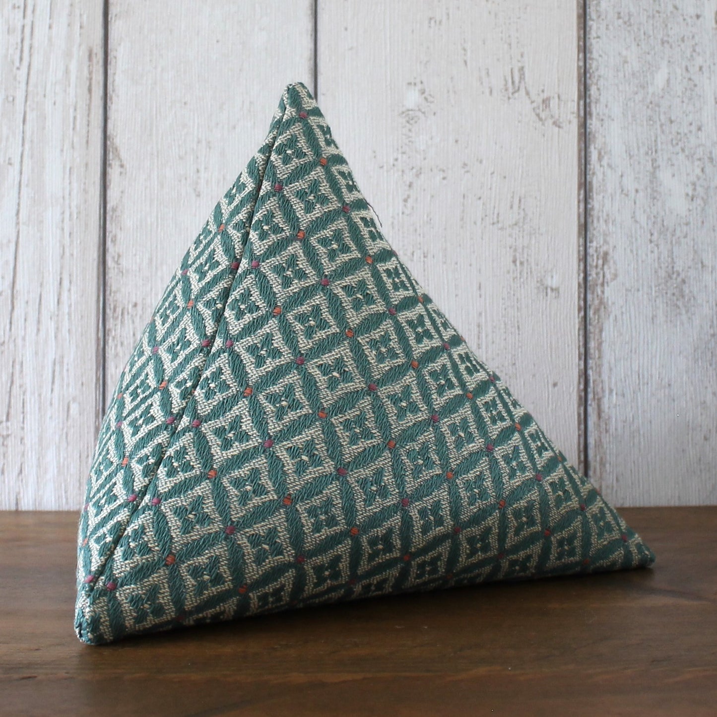 Green and Cream Fabric Doorstop