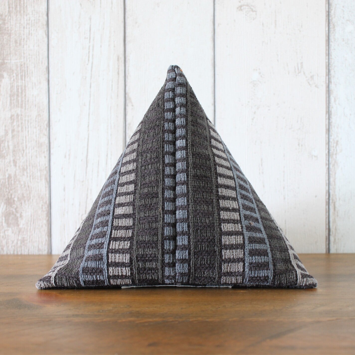 Grey Ladder Print Fabric Doorstop