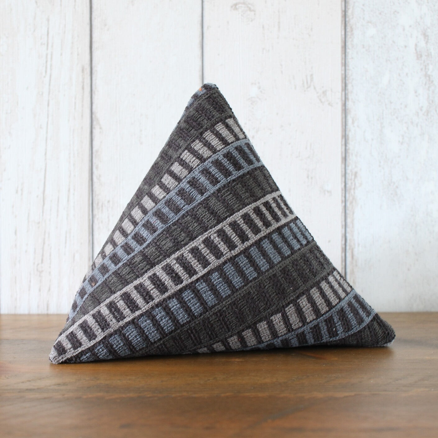 Grey Ladder Print Fabric Doorstop