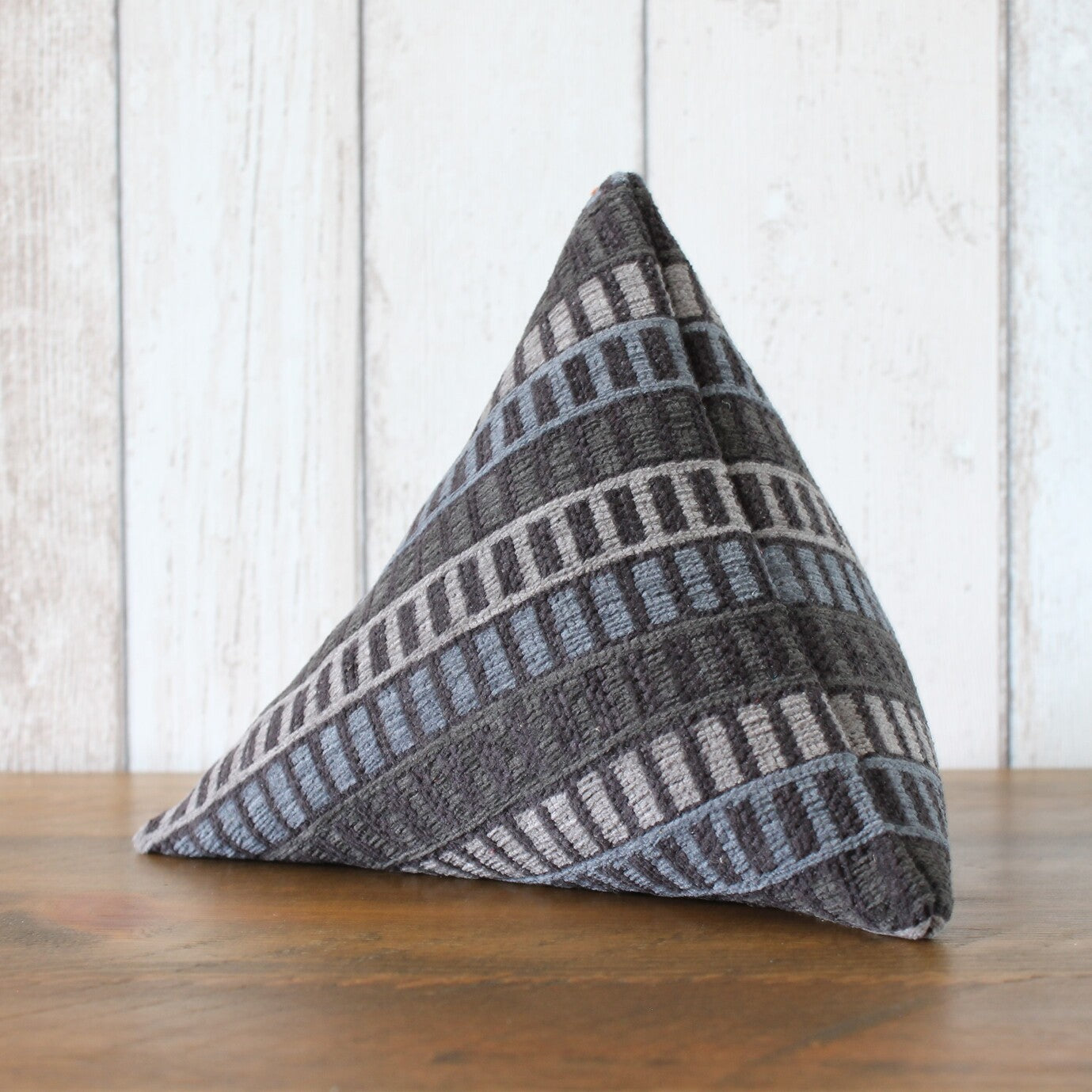 Grey Ladder Print Fabric Doorstop