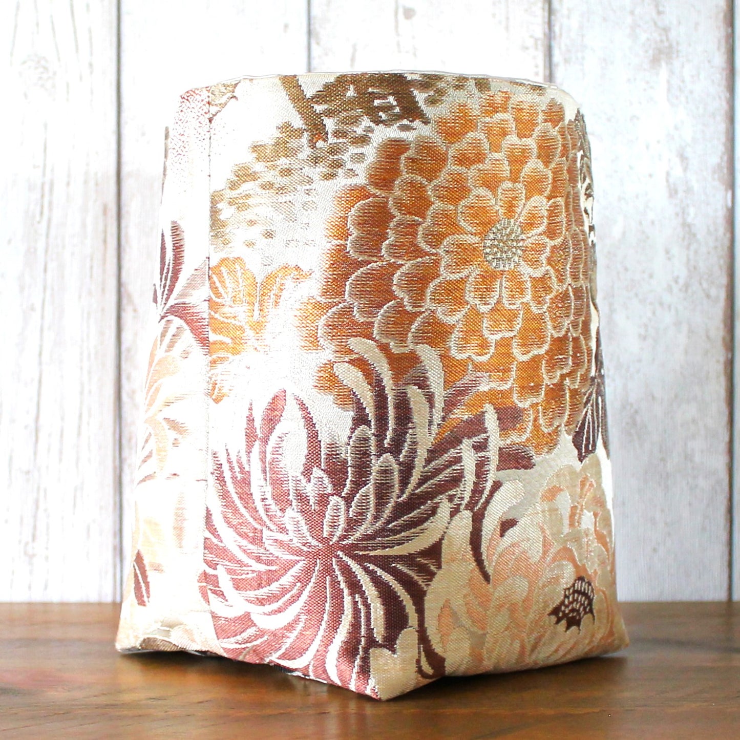 Japanese Floral Print Fabric Storage Bin (M)