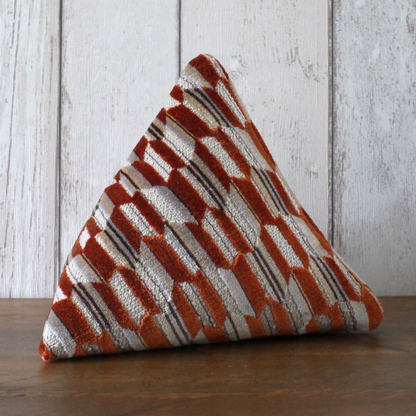 Terracotta Orange, Beige and Cream Fabric Fabric Doorstop