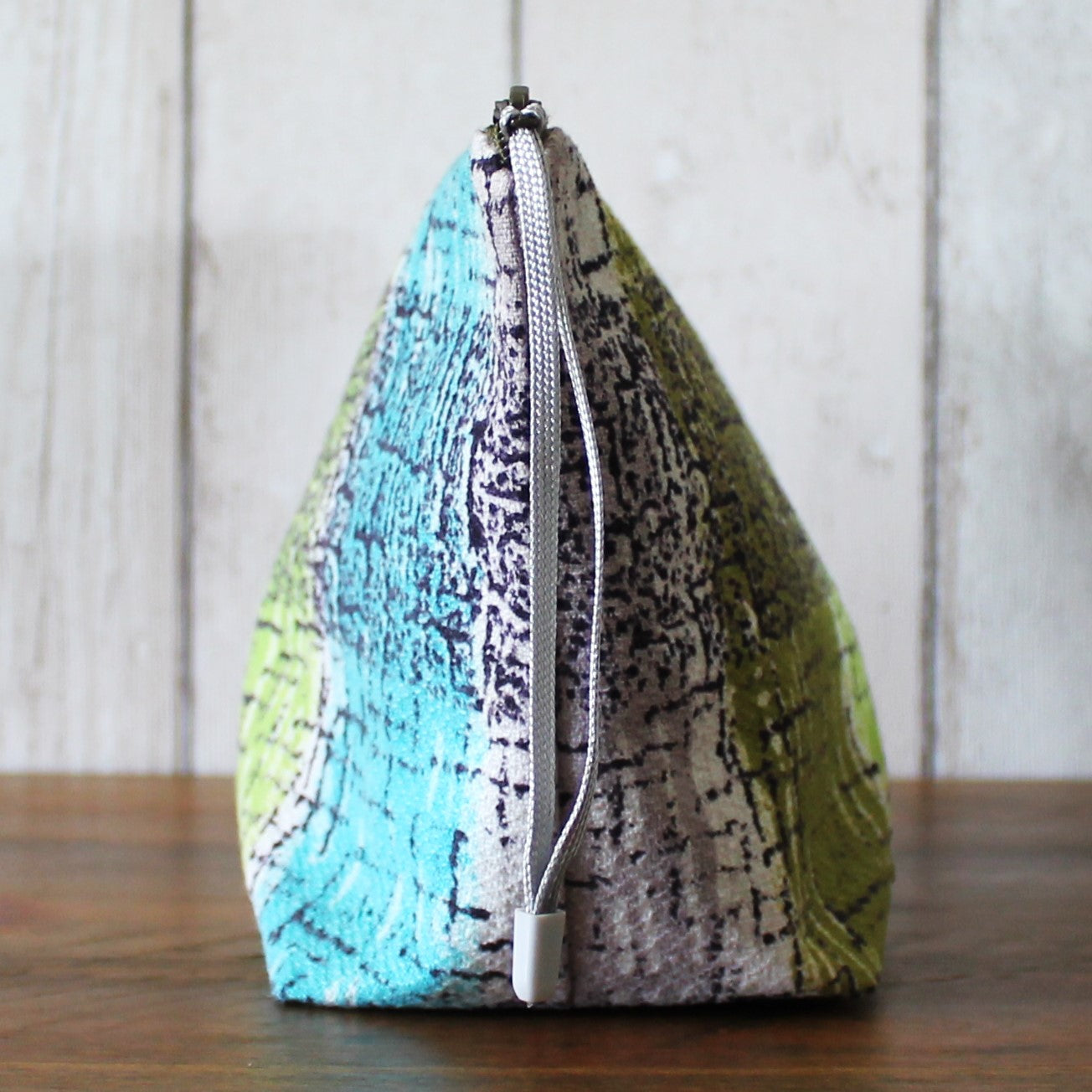 Vintage Barkcloth Print Makeup Bag