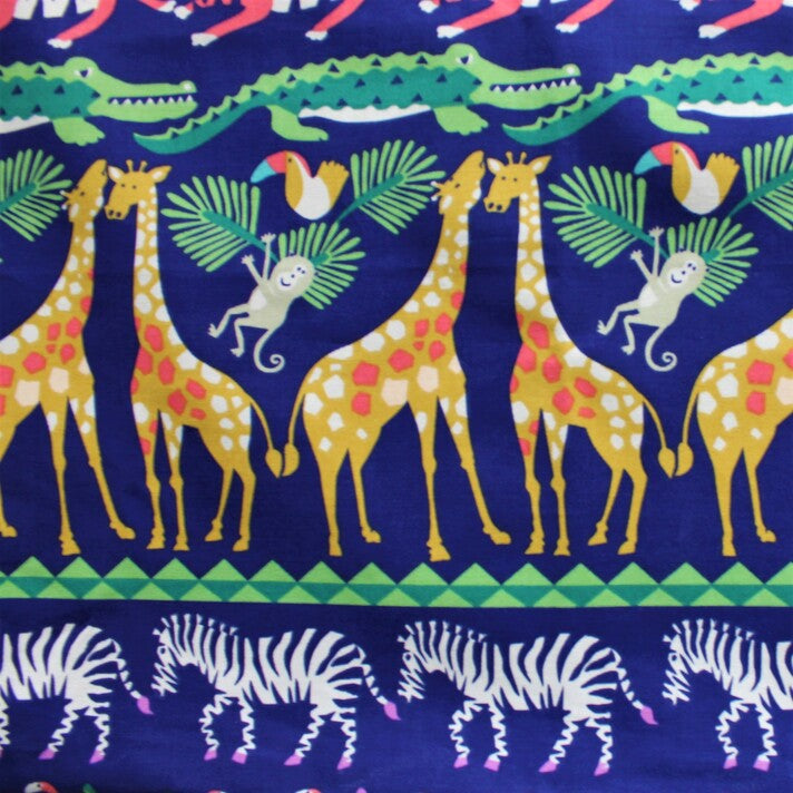 African Animal Fabric Toy Bag or Laundry Bag