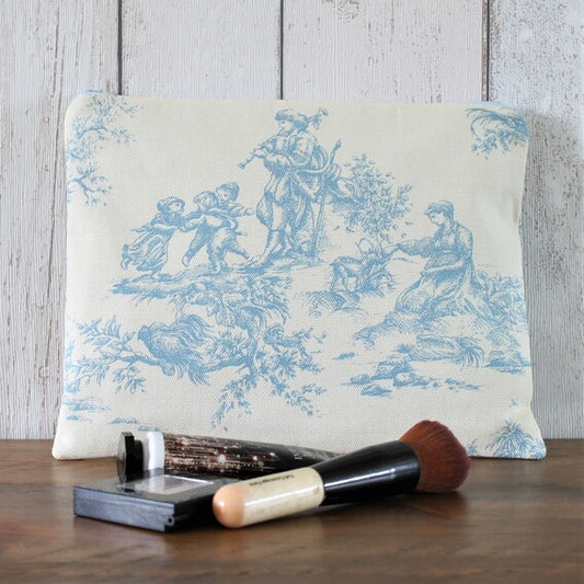 Toile de Jouy Makeup Bag