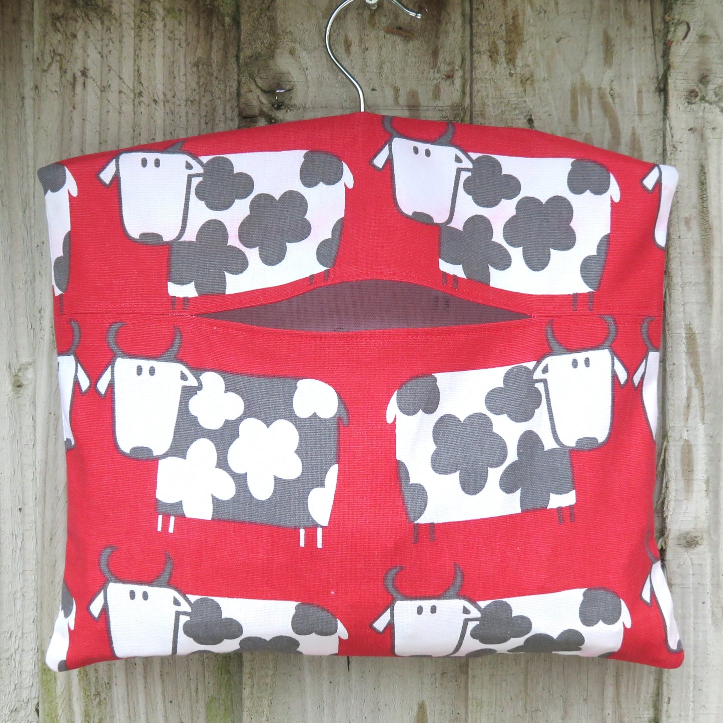 Red, Black and White Cow Print Peg Bag