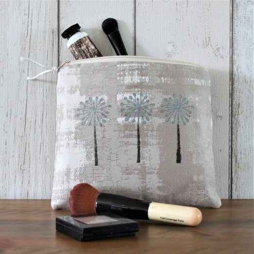 Triple Seed Head Print Makeup Bag