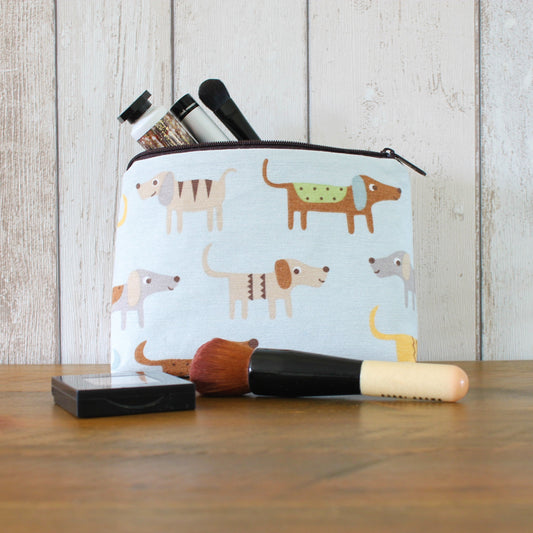 Cartoon Dog Print Makeup Bag