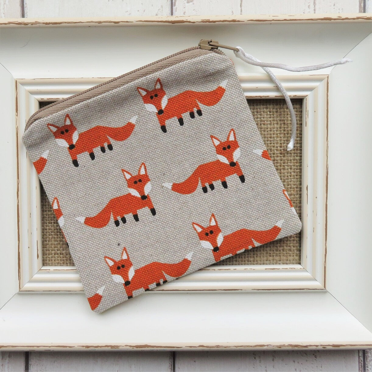 Coin Purse in Running Fox Fabric