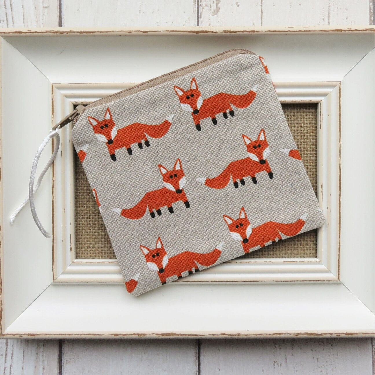 Coin Purse in Running Fox Fabric
