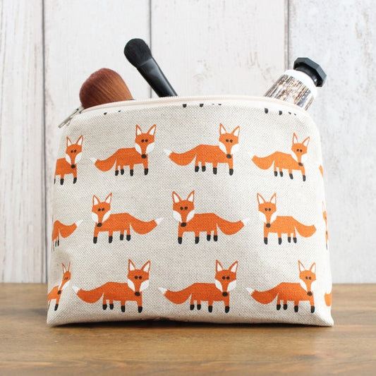 Fox Print Makeup Bag