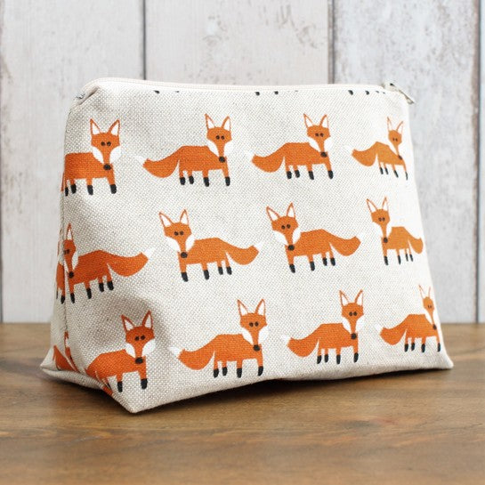 Fox Print Makeup Bag
