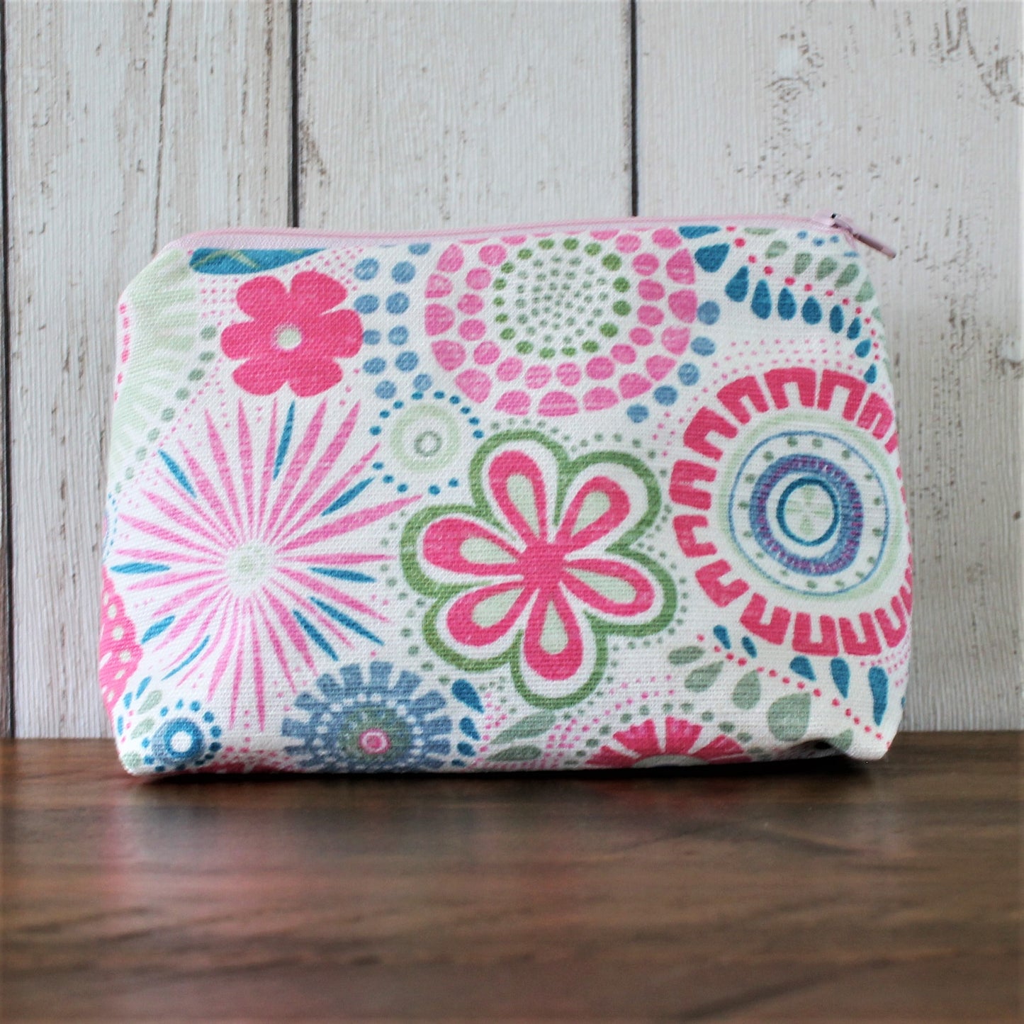 Funky Floral Print Makeup Bag