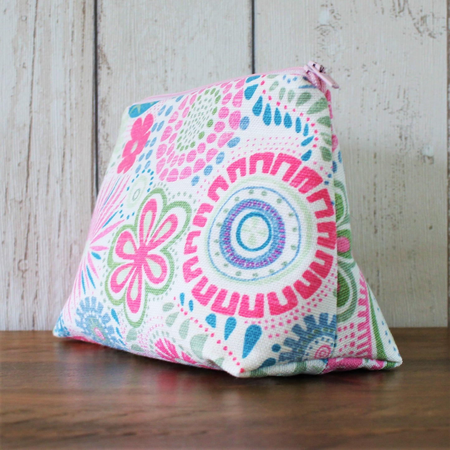 Funky Floral Print Makeup Bag