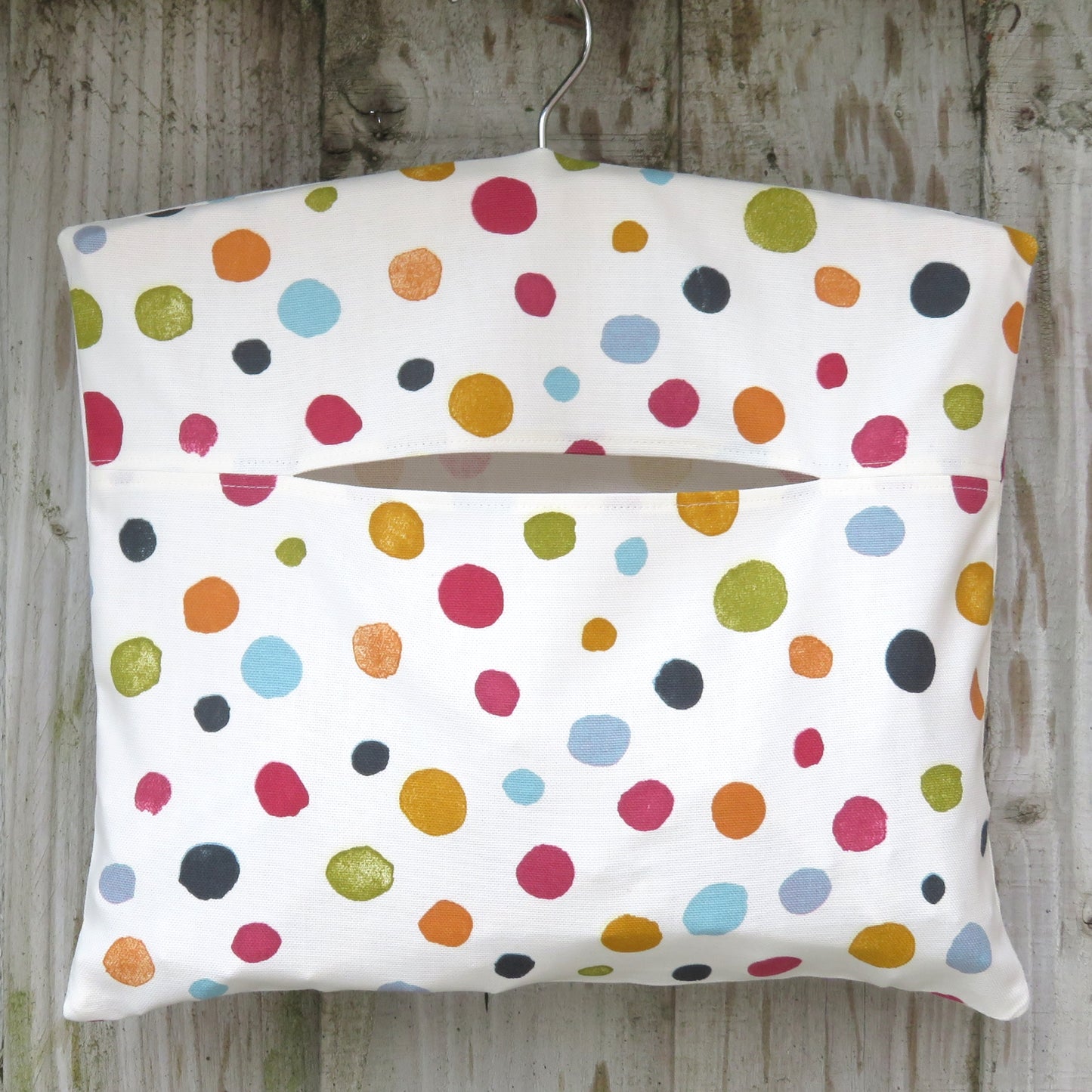 Multicoloured Spotty Peg Bag