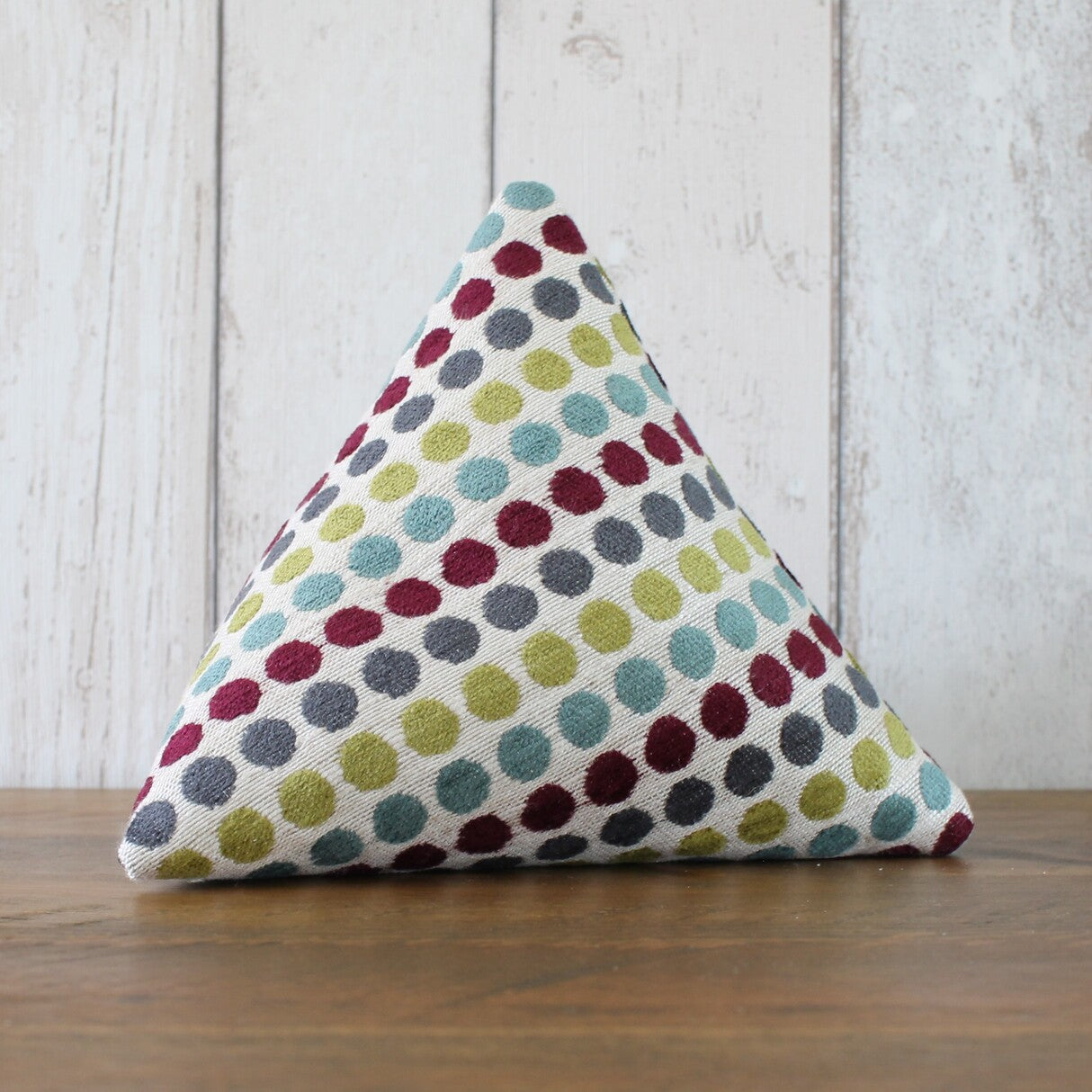 Multicoloured Velvet Spot Fabric Doorstop