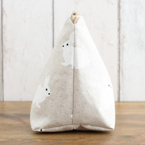 White Rabbit Print Makeup Bag
