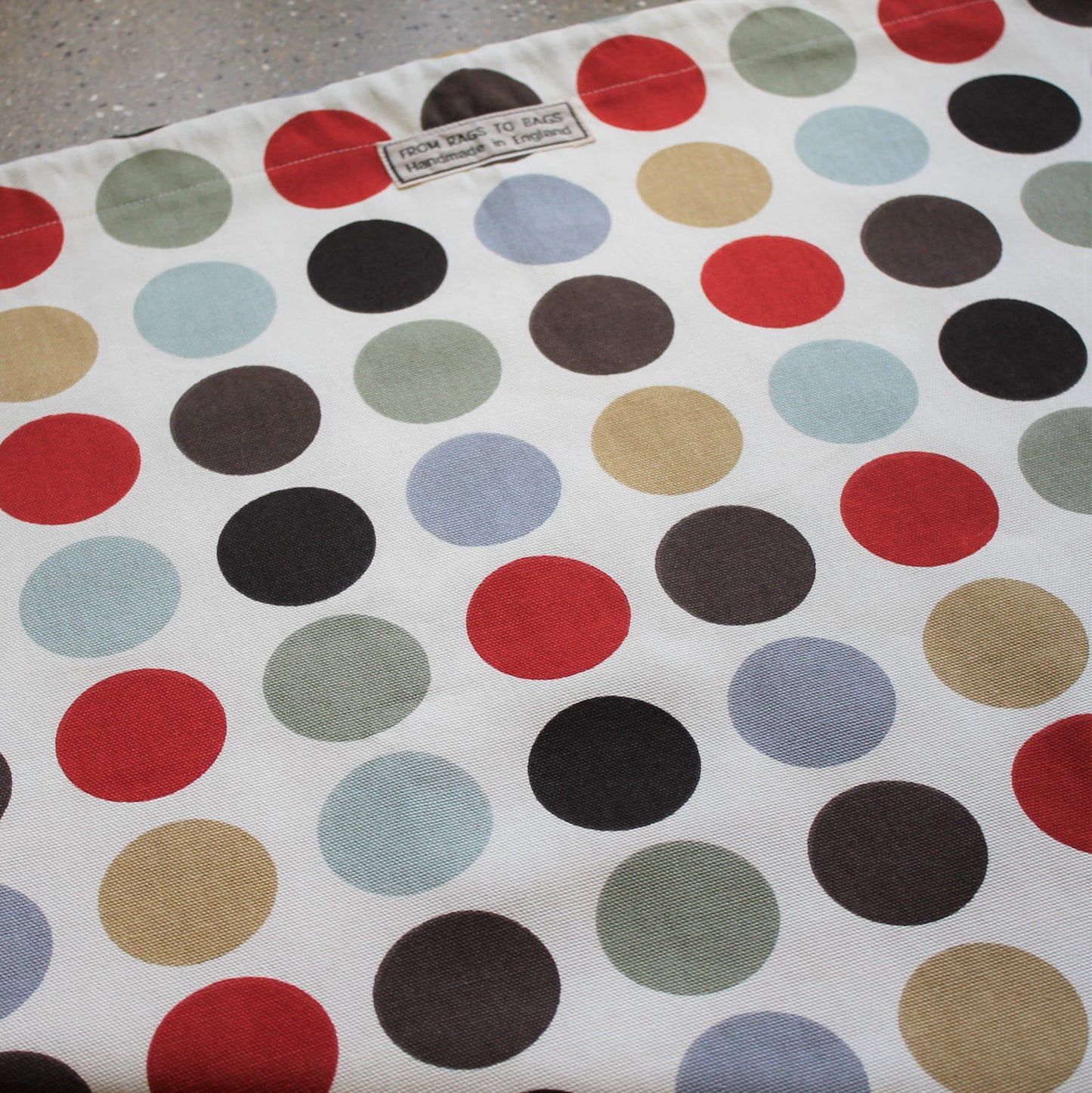 Red, Brown & Grey Spot Print Laundry Bag