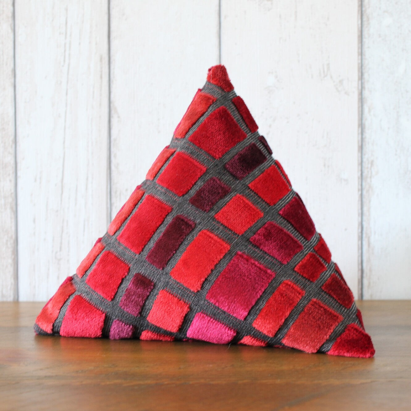 Bright Red Velvet Block Fabric Doorstop