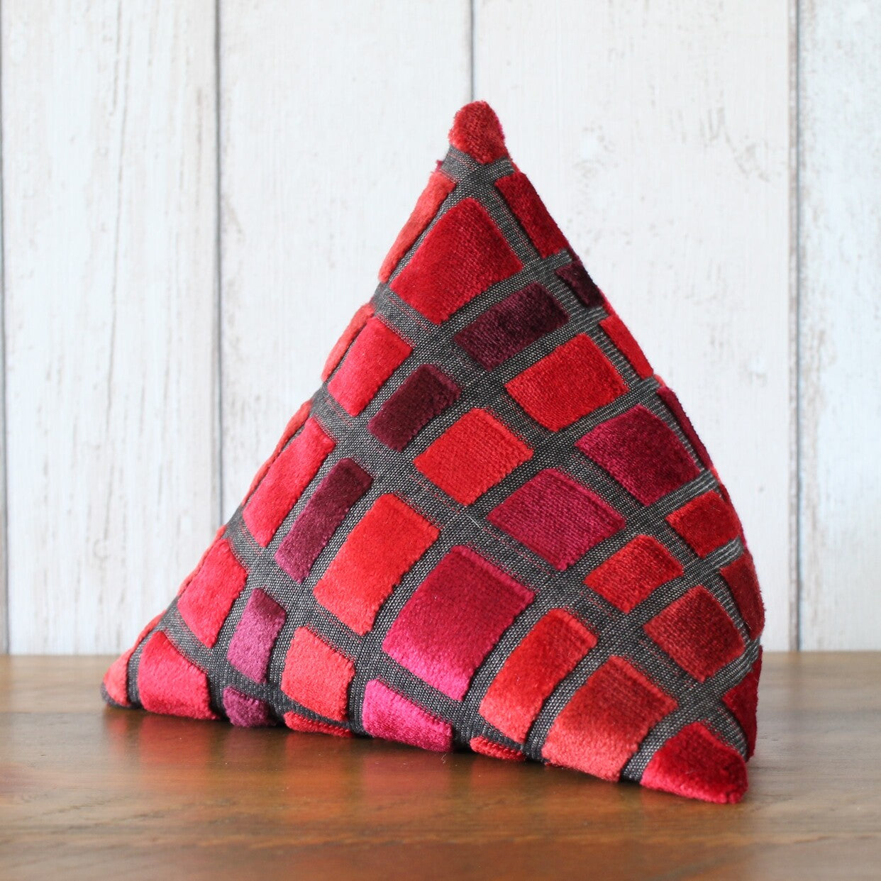 Bright Red Velvet Block Fabric Doorstop