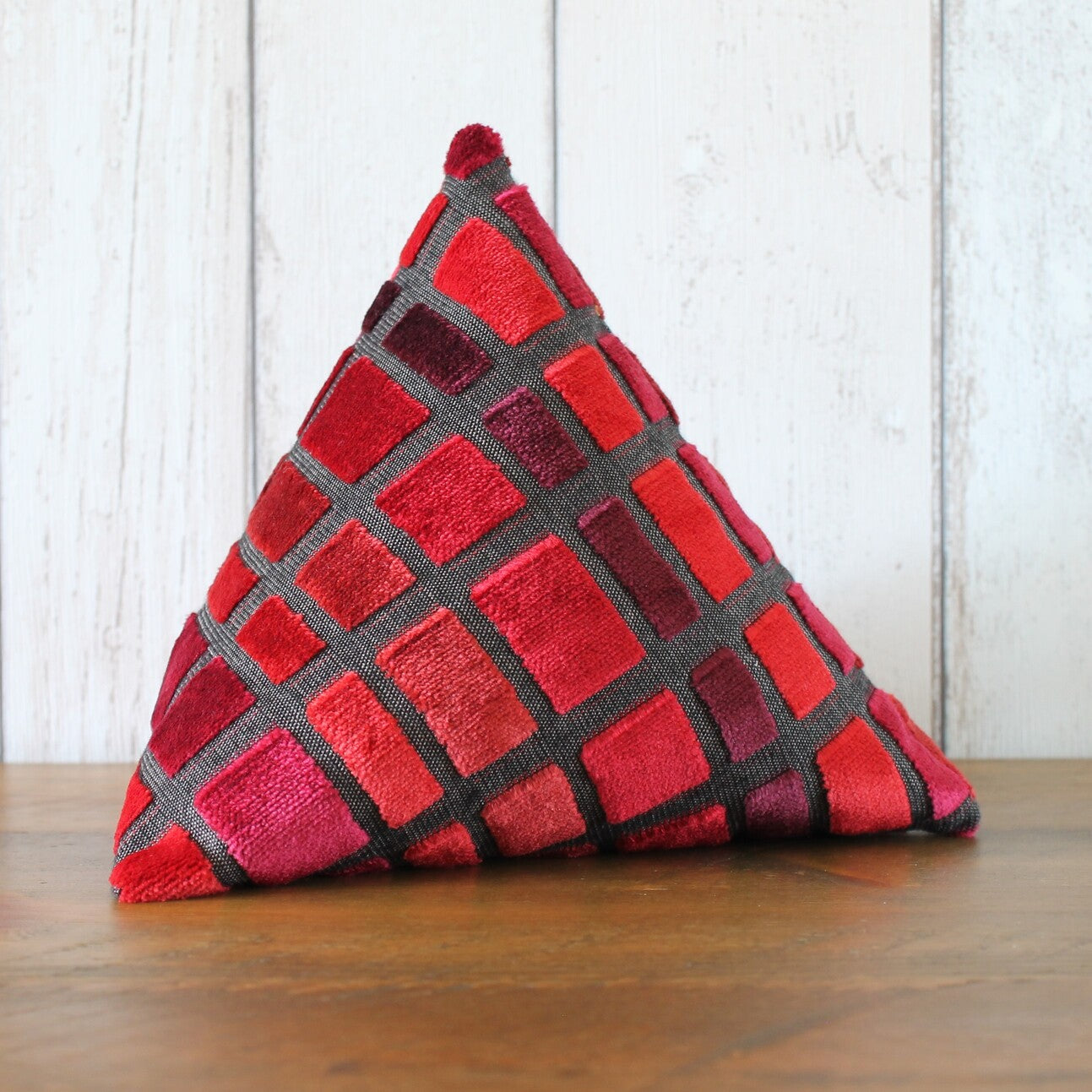 Bright Red Velvet Block Fabric Doorstop