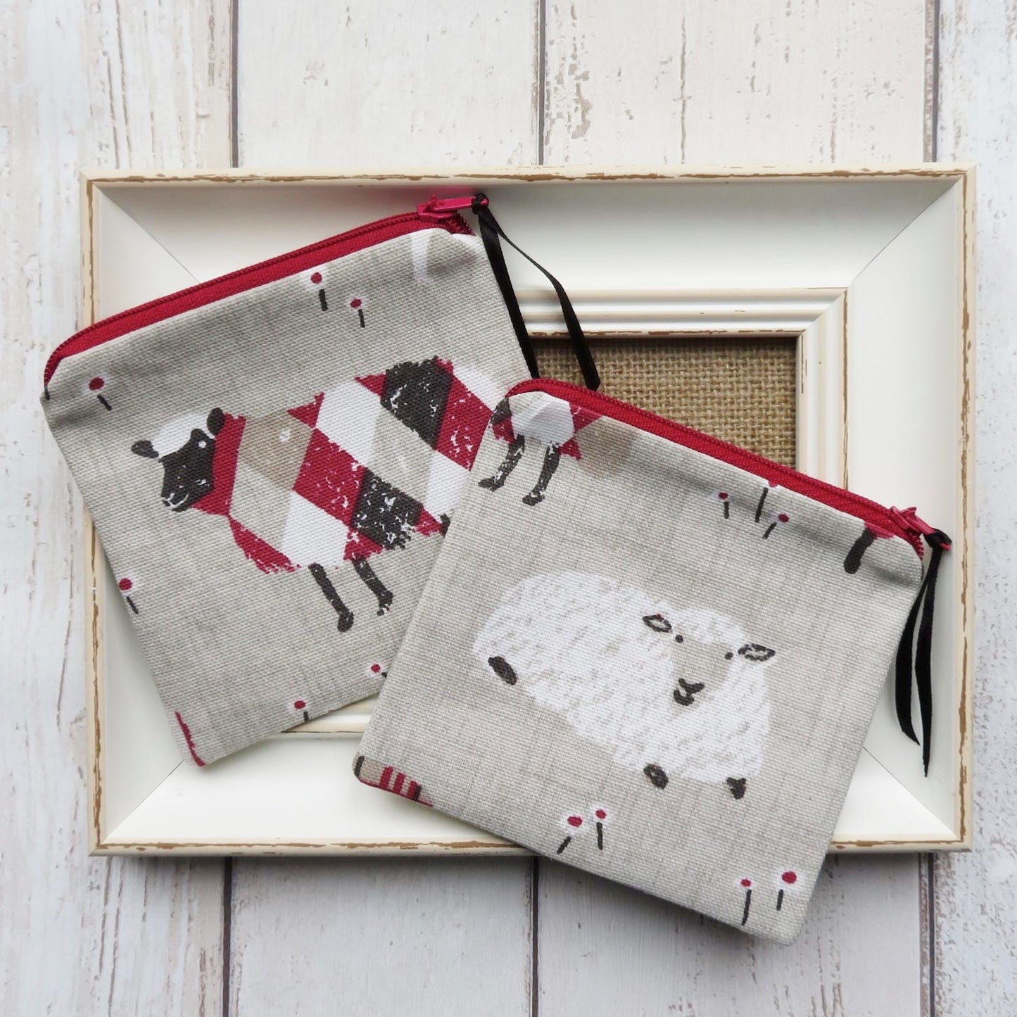 Coin Purse in Sheep Print Fabric