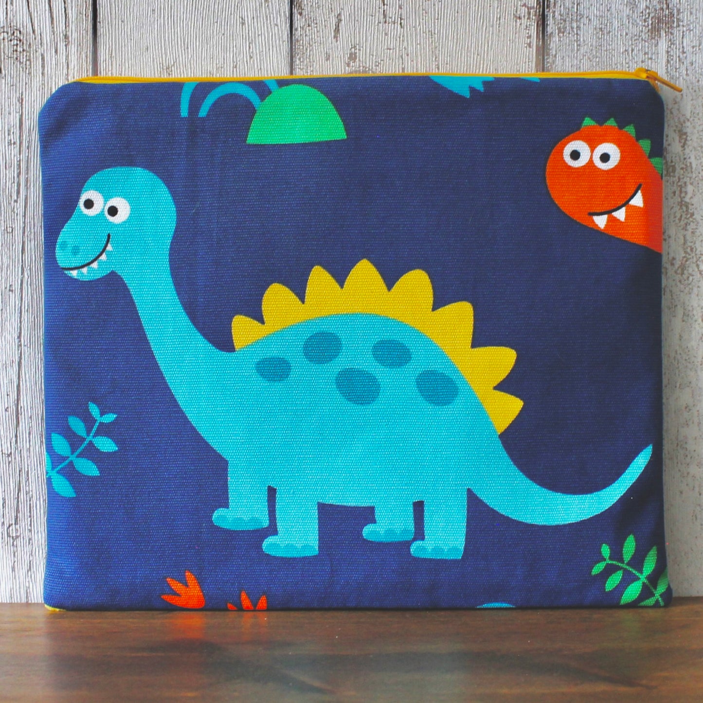 Dinosaur Print Large Zipped Pencil Case