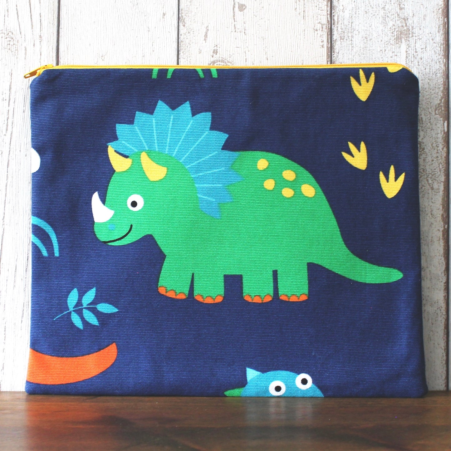 Dinosaur Print Large Zipped Pencil Case