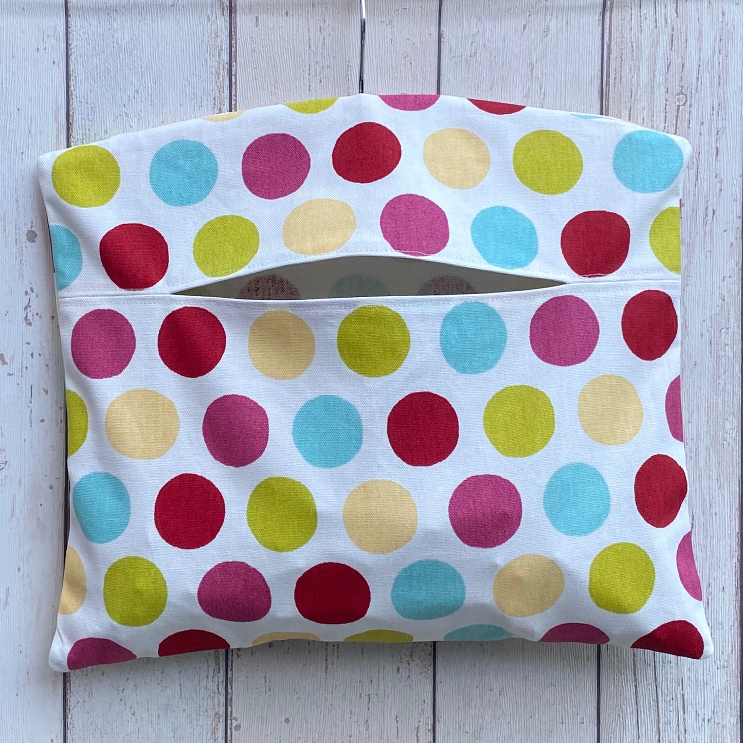 Multicoloured Spotty Peg Bag