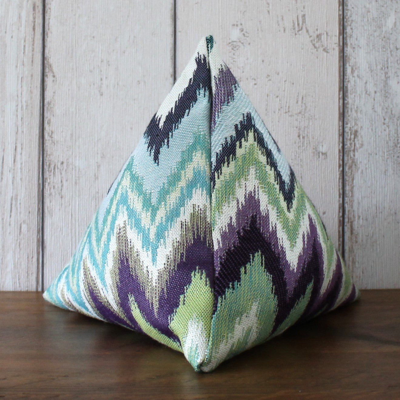 Blue, Green & Purple Zigzag Fabric Doorstop