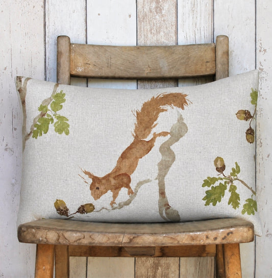 Red Squirrel Horizontal Sofa Cushion
