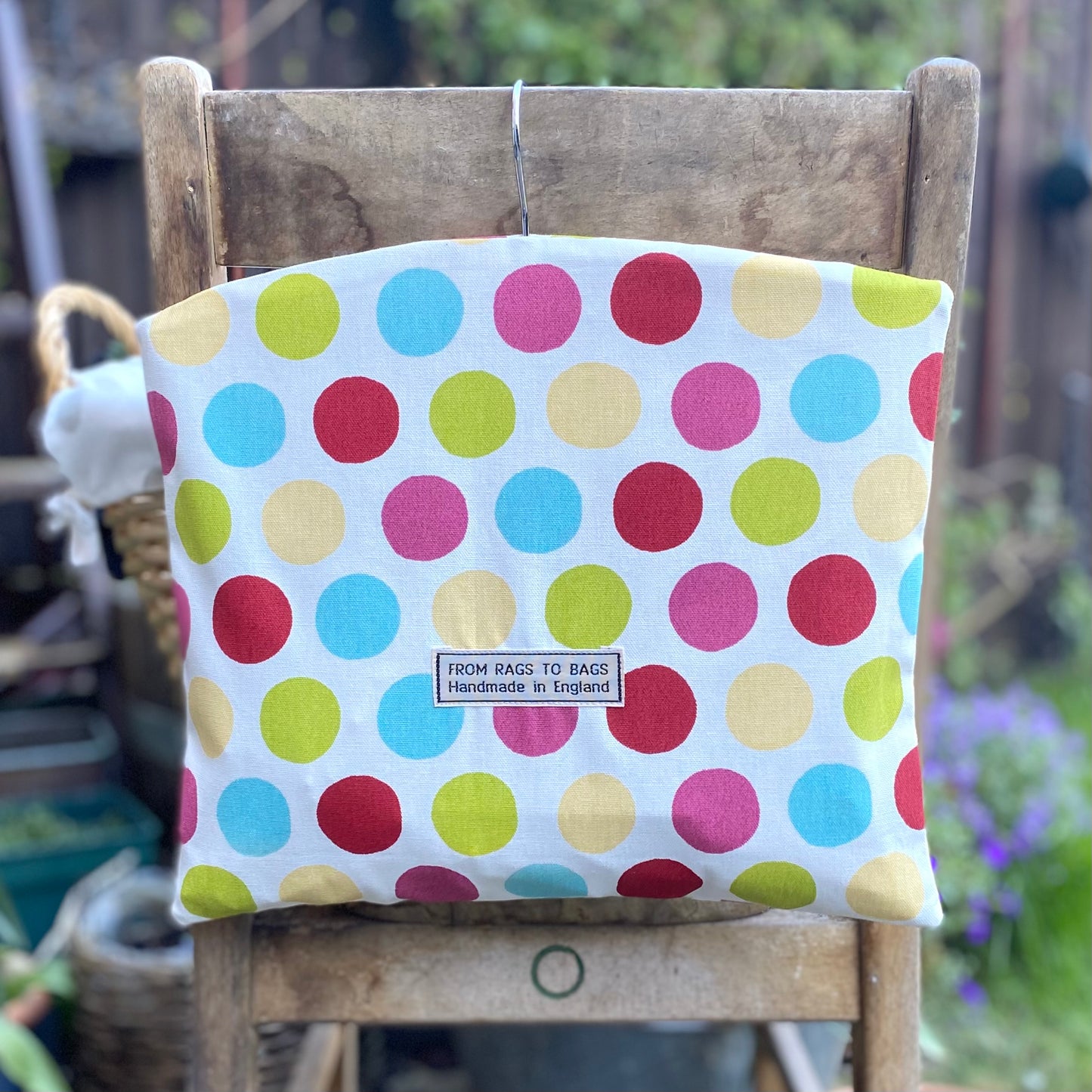 Multicoloured Spotty Peg Bag