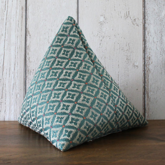 Green and Cream Fabric Doorstop