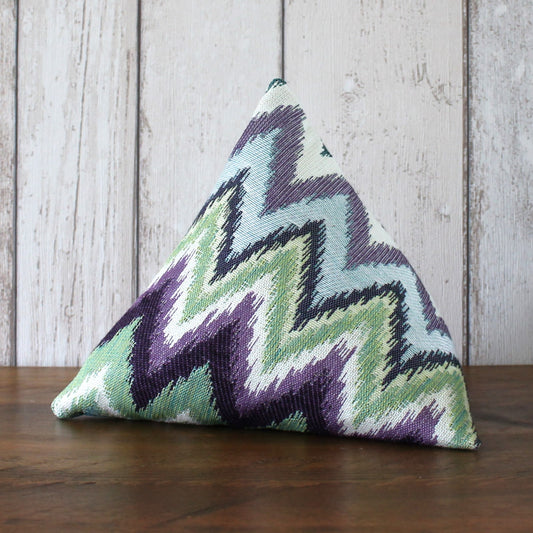 Blue, Green & Purple Zigzag Fabric Doorstop