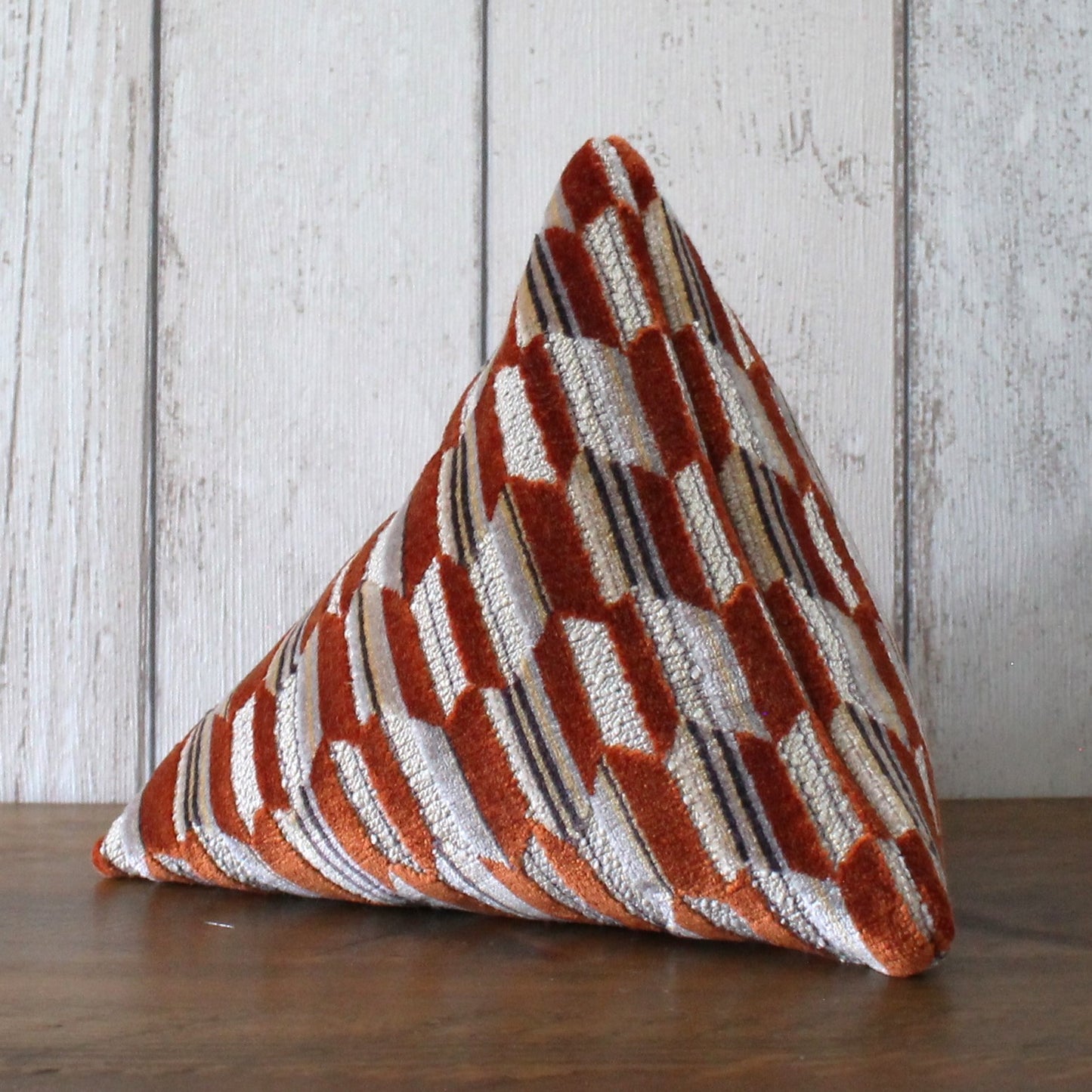 Terracotta Orange, Beige and Cream Fabric Fabric Doorstop