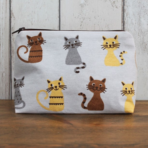 Cartoon Cat Print Makeup Bag
