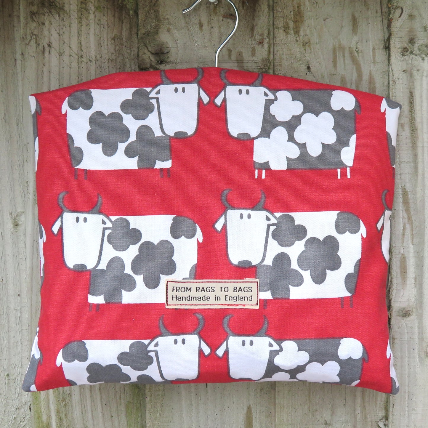 Red, Black and White Cow Print Peg Bag