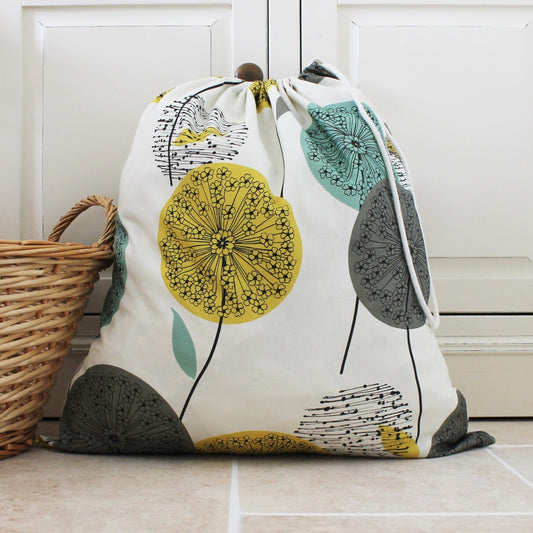 Dandelion Clock Print Laundry Bag