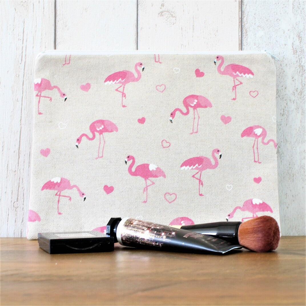 Pink Flamingo Makeup Bag