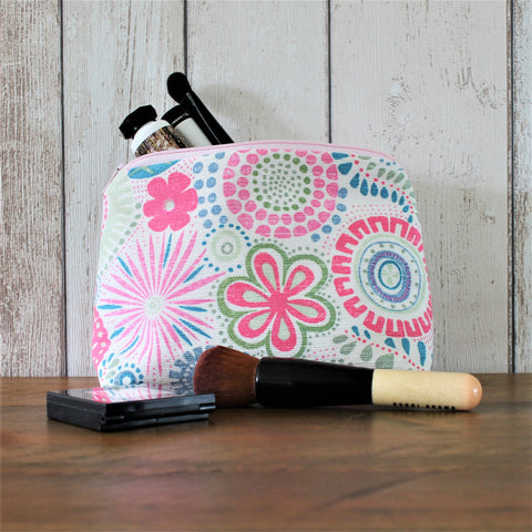 Funky Floral Print Makeup Bag
