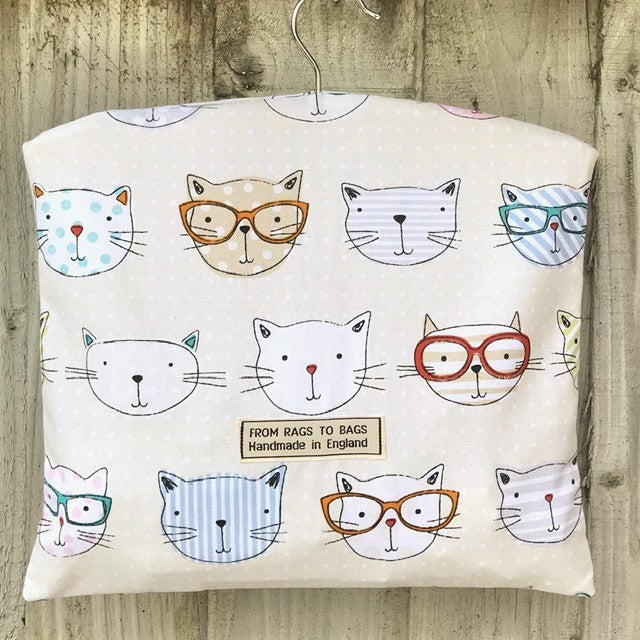 Cats in Glasses Peg Bag