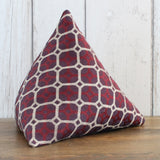 Red and Gold Geometric Fabric Doorstop