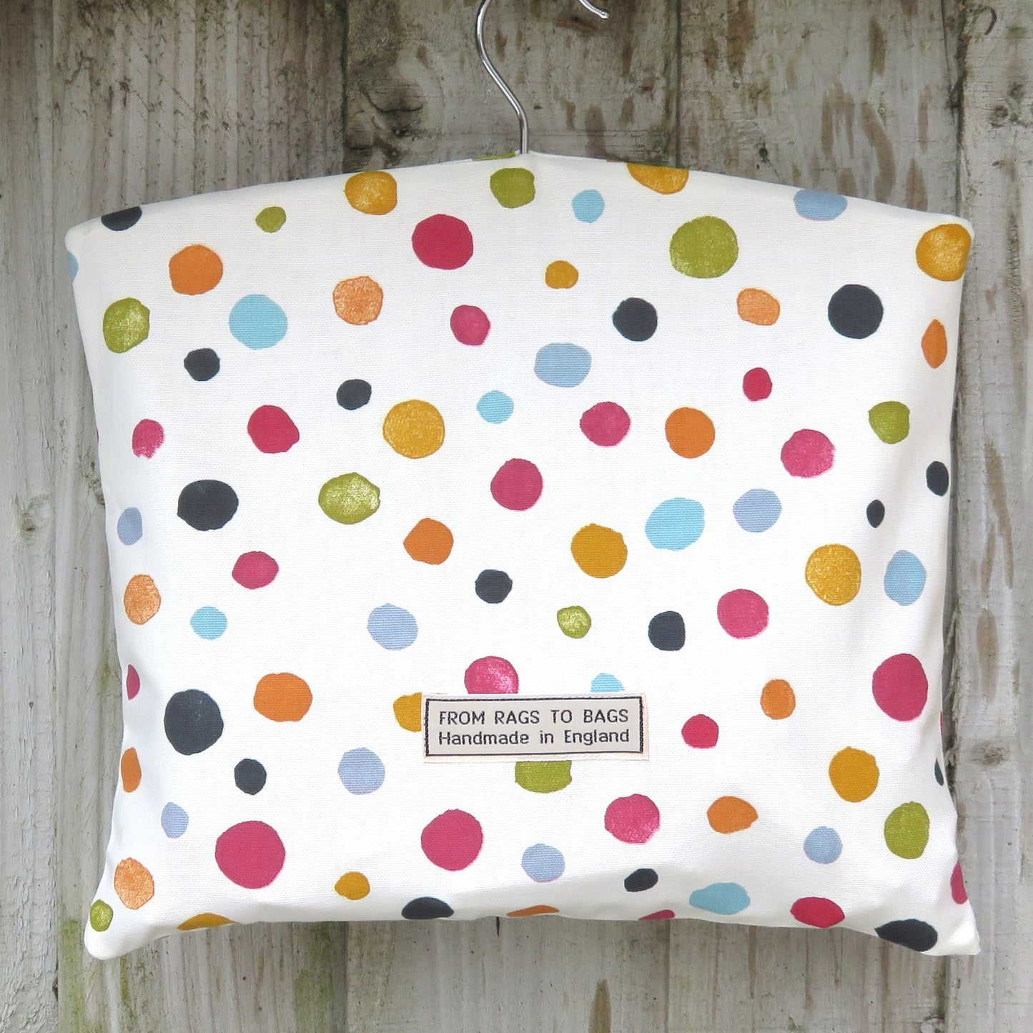 Multicoloured Spotty Peg Bag