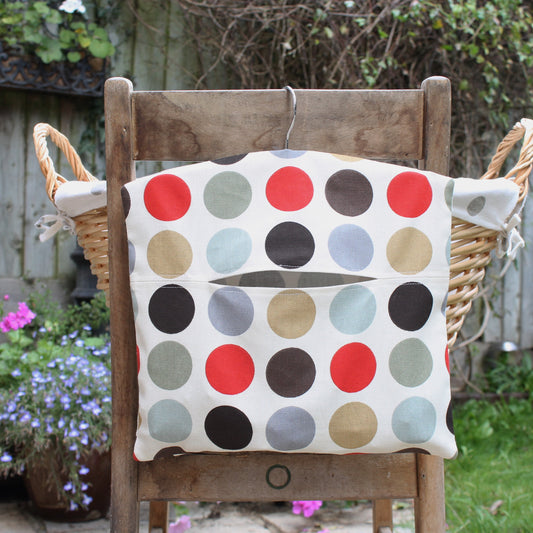Multicoloured Polka Dot Peg Bag