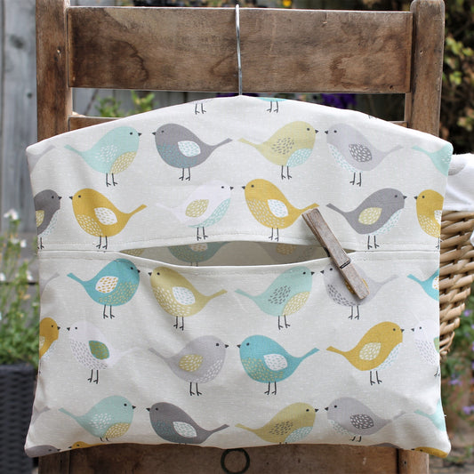 Scandi Bird Print Peg Bag