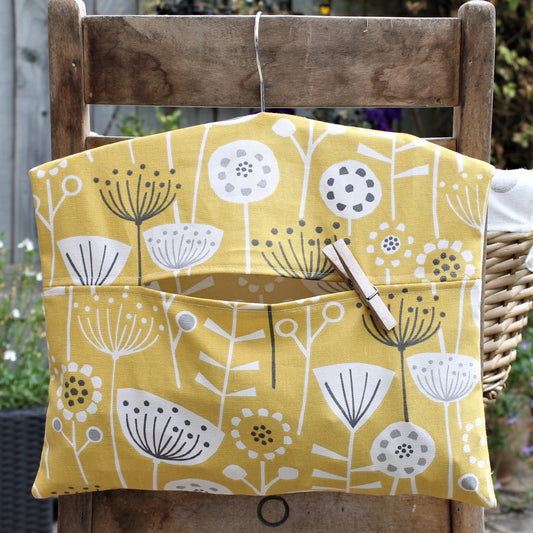Scandi Floral Print Peg Bag